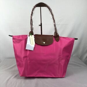 NWT Longchamp Le Pliage Original Large Shoulder Nylon Bag Tote baby Pink